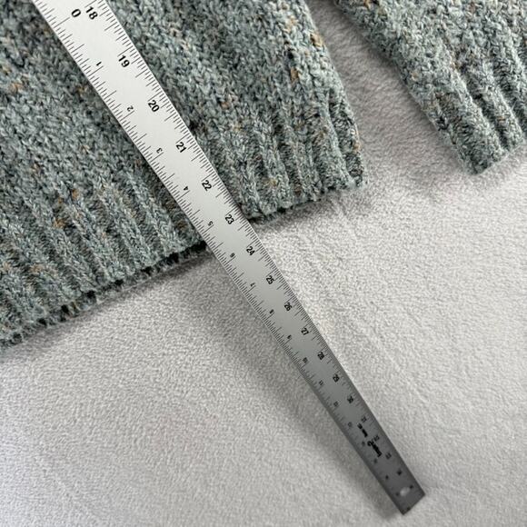 Vintage Croft Barrow Sweater Womens Large Blue Knit 1/4 Zip Grandma Cottage Crop - Picture 4 of 12